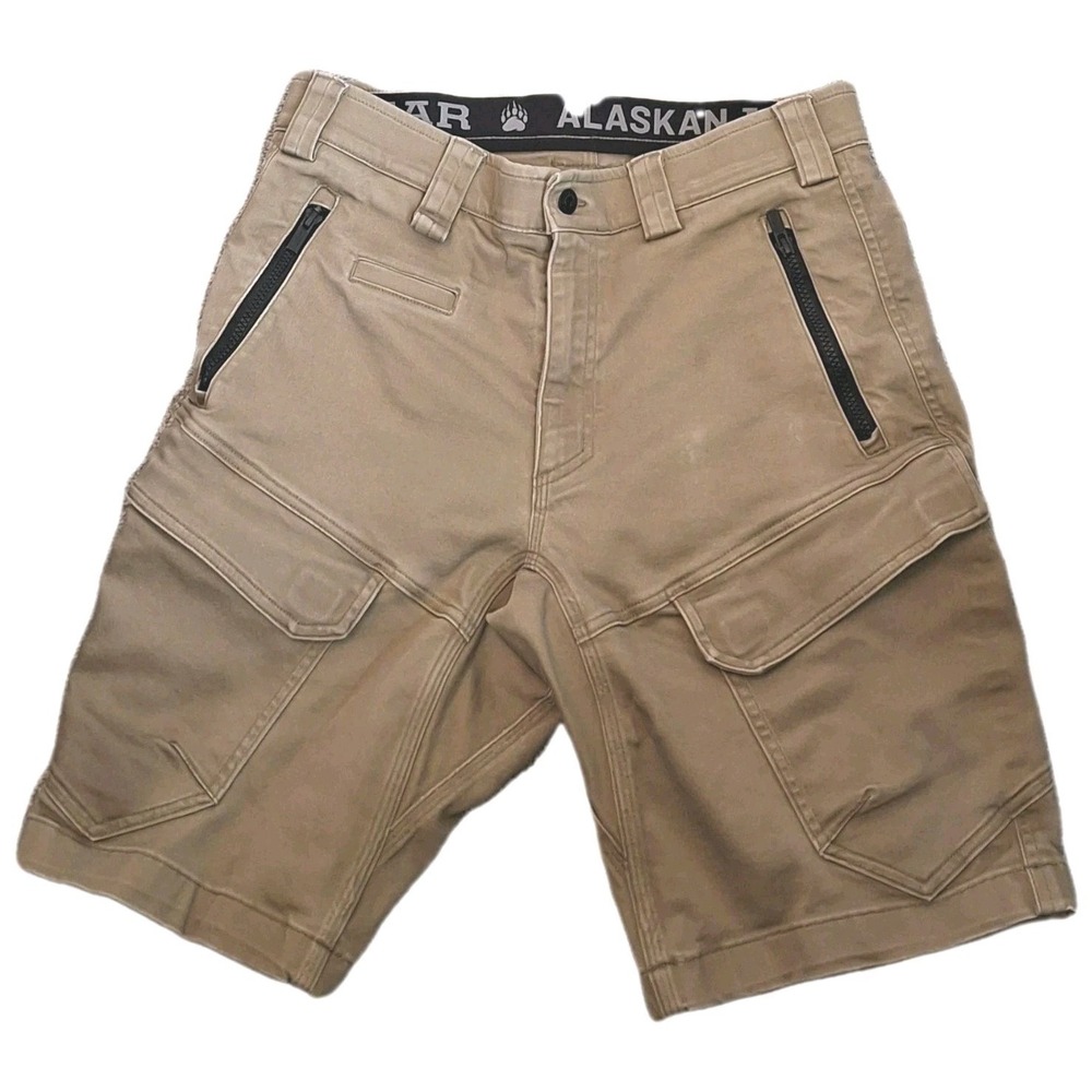 Alaskan Hardgear Duluth  Hammer Forged Flex 11" Hiking Cargo Shorts Tan Mens 32